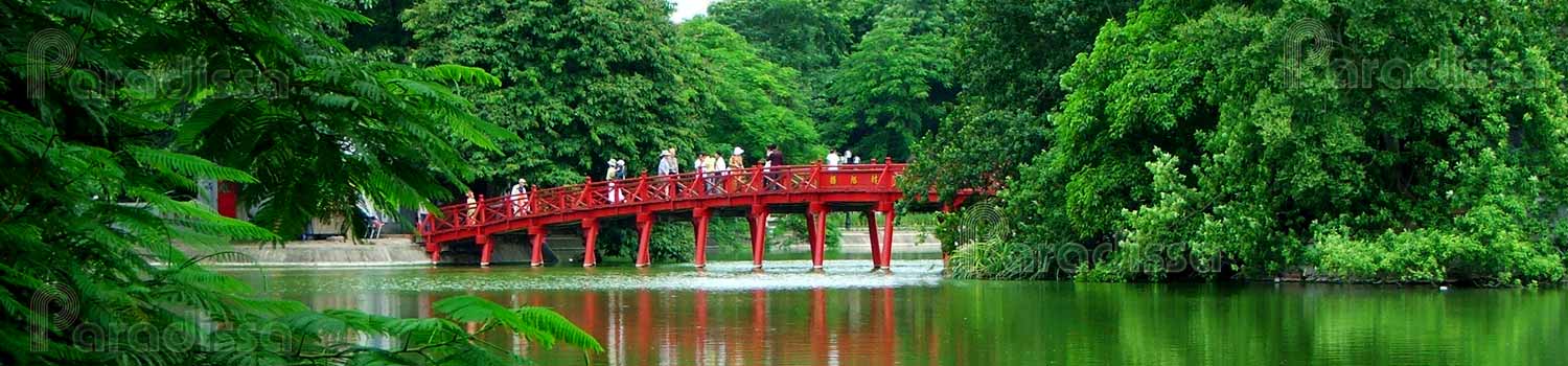 Hoan Kiem Lake in Hanoi Vietnam