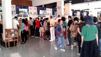 Queues at the ticket booth for the Angkor Temples