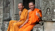 Buddhist monks at Angkor Wat