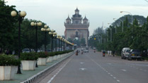 The Patuxai Monument in Vientiane