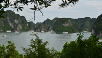 Vue de la baie d'Halong du dessus