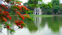 The Hoan Kiem Lake in Hanoi