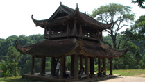 The bell tower at the Tram Gian Pagoda