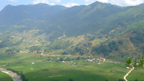 The Muong Hoa Valley at Sapa, Lao Cai, Vietnam The Muong Hoa Valley at Sapa, Lao Cai, Vietnam