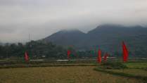 Tu Le fields where French parachute battalions landed during the Nghia Lo Battle Tu Le fields where French parachute battalions landed during the Nghia Lo Battle