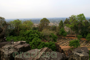 View of the surrounding fresh nature from Phnom Bakheng