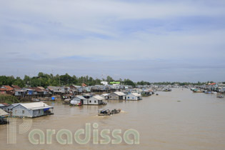 A floating village near Chau Doc, An Giang