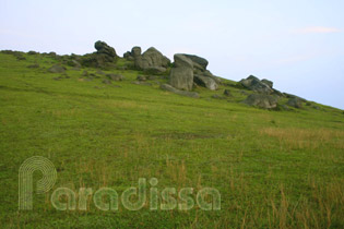 Rocks on the mountain slope