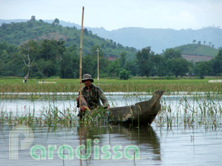 Fishing at the Lak Lake, Dak Lak