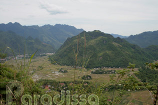A view of Mai Chau from above