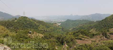 A view of the mountains at the Thung Khe Pass, Mai Chau, Hoa Binh