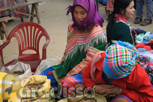 A sleeping Hmong lady