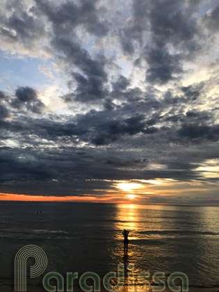 Dawn on the sea of Cua Lo, Nghe An, Vietnam