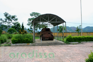 A tank ruin at Tu Vu