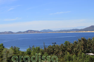 Amazing blue sea and white sandy beaches at Xuan Dai Bay in Phu Yen, Vietnam