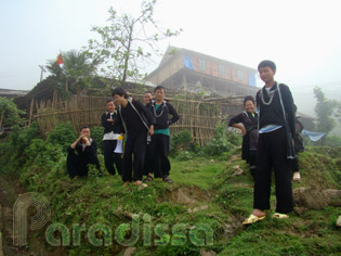 Black Hmong boys at Sapa, Vietnam