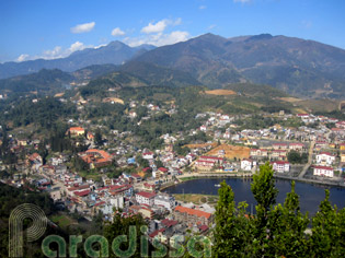 Sapa Town view from the Ham Rong Mountain