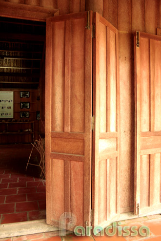 The doors, windows,... all are made of coconut wood