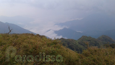 A little bit of the ocean of clouds, view from the campsite