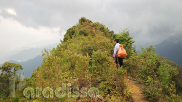 Wonderful landscape on the descent