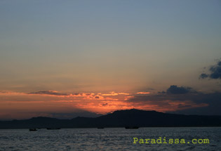 Sunset on the Ayeyarwady River at Bagan