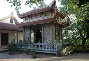 The bell tower of the Tieu Son Pagoda