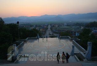 Dien Bien Phu City at sunset