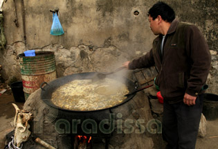 Thang Co at an ethnic market in the far nothern Vietnam