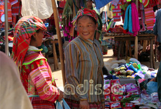 Flower H'mong ladies at Coc Pai Xin Man, Ha Giang