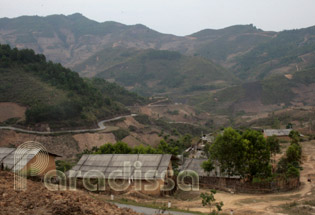 La terre sèche à Yen Minh, Ha Giang, Vietnam