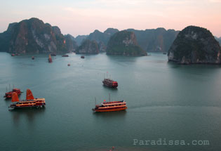 Halong Bay from the top of Ti Tov Mountain