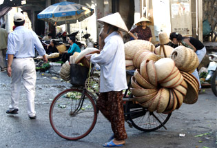 Street vendor in the Old Quarter Ha Noi Vietnam