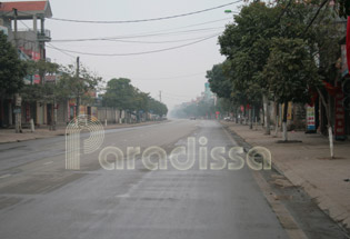 On the first day of Tet, streets are empty