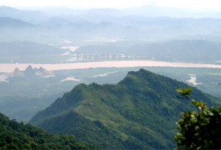 Stunning mountains and river at the Ba Vi National Park Vietnam