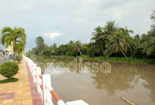 Le fleuve Mékong à la province de Hau Giang Vietnam 