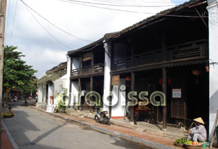 The old merchant houses in Hoi An Vietnam