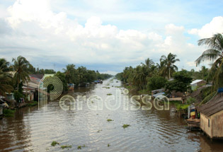 Mekong River tributary in Kien Giang Mekong River tributary in Kien Giang