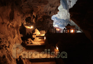After passing a series of ponds and stream, you'll see light at the end of the cave After passing a series of ponds and stream, you'll see light at the end of the cave