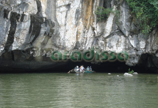 Underwater cave at Tam Coc