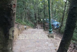 A view looking down the footpath at Yen Tu Pagoda - Quang Ninh A view looking down the footpath at Yen Tu Pagoda - Quang Ninh