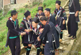 Des peuple noirs à Sapa, Lao Cai, Vietnam