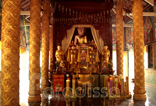 Inside the Main Pagoda of Chua Doi