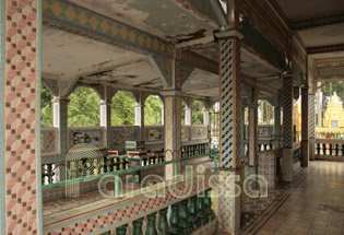 The corridor of Chen Kieu Pagoda