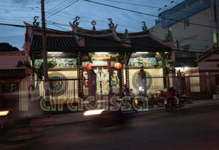 A Chinese Quan Cung Temple at Tra Vinh Town A Chinese Quan Cung Temple at Tra Vinh Town