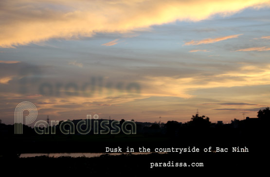 Dusk over the countryside of Bac Ninh