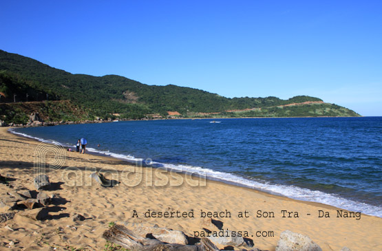 A deserted beach at Son Tra Peninsula