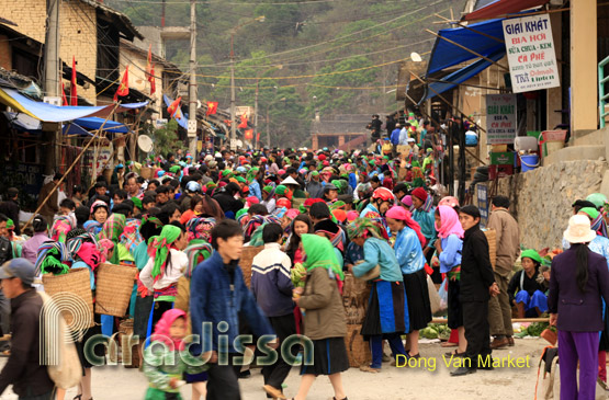 The Dong Van Sunday Market right in the Old Quarter of Dong Van Plateau