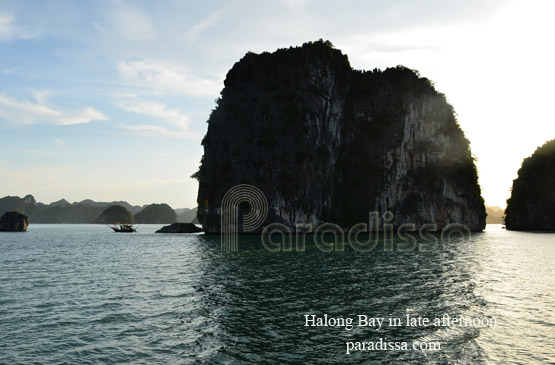 Halong Bay in late afternoon