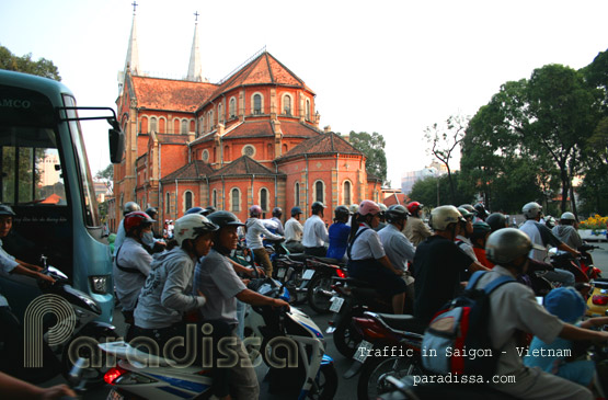 Traffic in Saigon, Vietnam