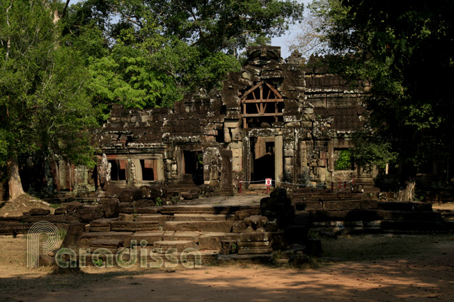 Facade of the Banteay Kdei Temple, Siem Reap, Cambodia